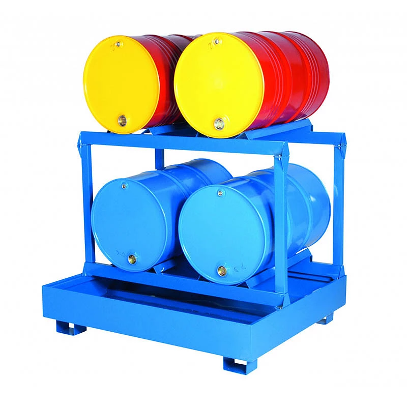 Bac de rétention acier avec supports de soutirage – 1 à 4 fûts