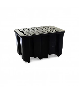 Bac de rétention polyéthylène pour fûts  - 1 à 4 fûts